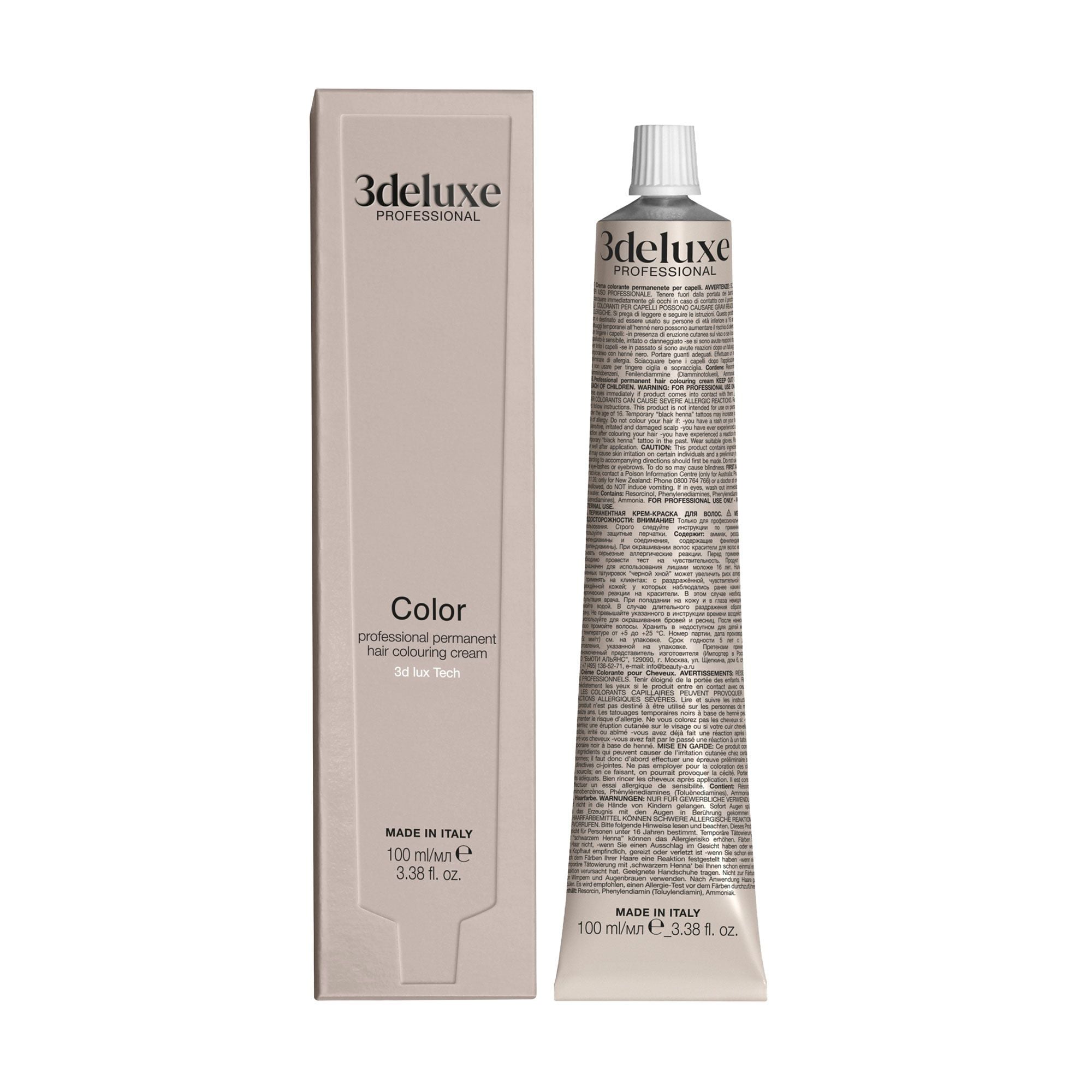 Перманентна крем-фарба для волосся 3DeLuXe Tech Hair Colouring Cream 5.4 Light Copper Brown, 100 мл
